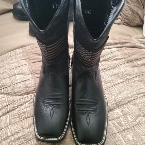 Black camouflage ariat  sport patriot boots - Picture 2 of 4